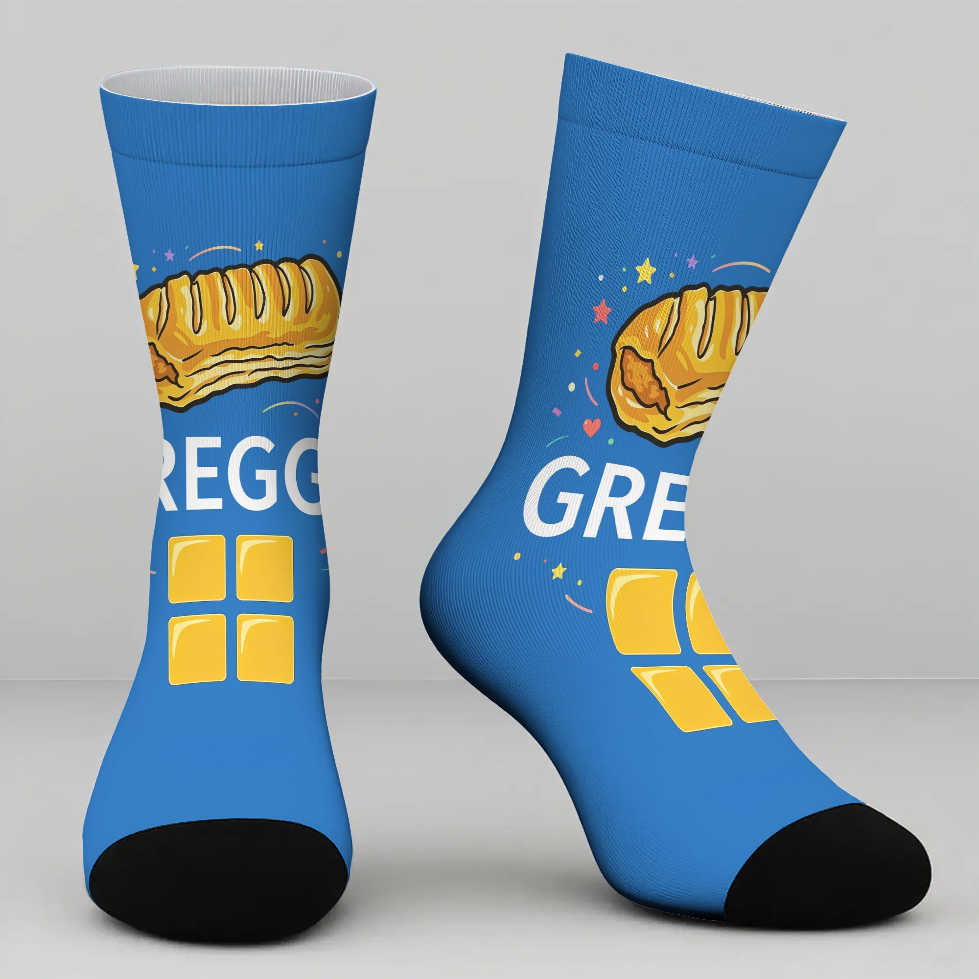 TEMU Trendy Patterned Socks, Breathable Knit Fabric, Sweat-absorbent - Suitable For Gym, Sports, Casual Occasions, Sock Design, Elastic Fabric, Men's