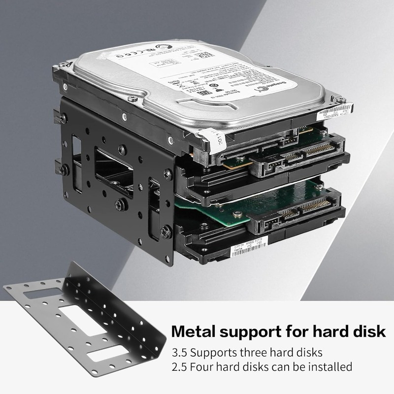 2.5" SAS/SATA Hard Drive Tray Caddy For Dell PowerEdge R610 - Black Aluminum With Screws