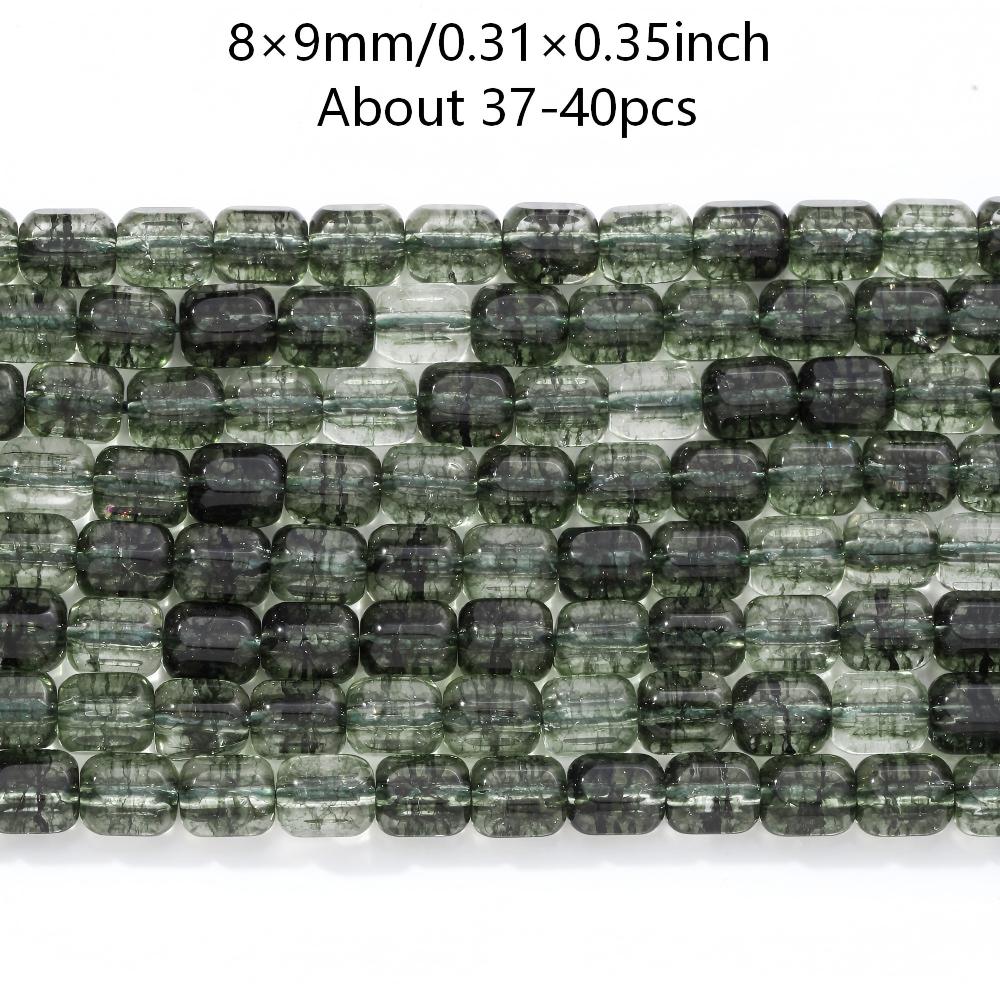 TEMU 8X9Mm Cristal Foncé Hexagonal Perles de Seau pour la Fabrication de Bijoux Collier Bracelet Boucles d'Oreilles Cadeaux d'Ensemble d' 37-40pcs