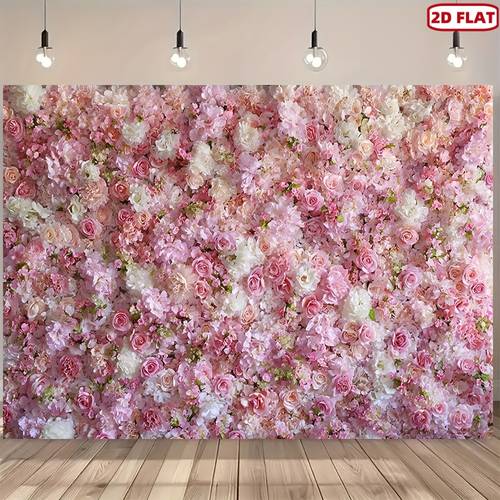 2d flat 1pc rustic floral wall backdrop with peonies panel suitable for weddings birthdays showers entryway decor room decoration setup no electricity required 2d flat