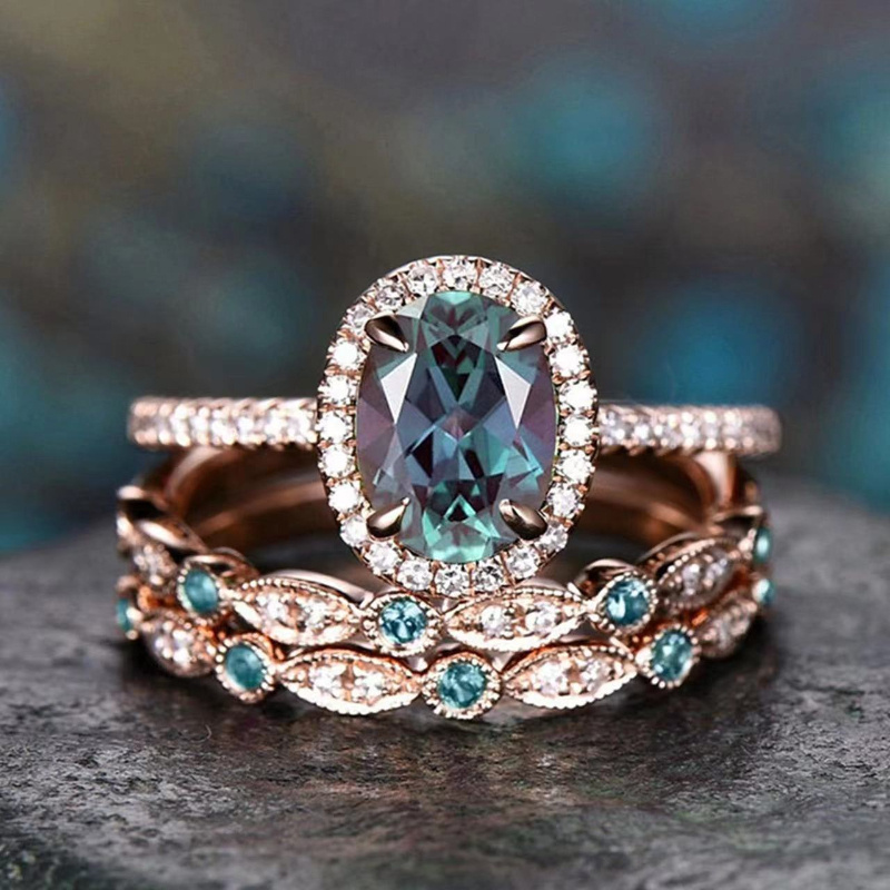 

Elegant 3pcs Ring Set - Golden Alloy, Fashion Accessories For Women | Christmas, New Year, Valentine's Day Gifts