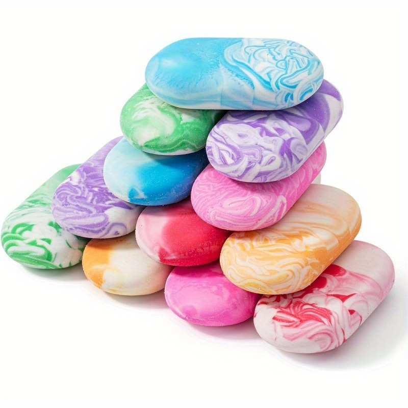 

Marble Pencil Erasers, Large Oval Tpr Rubber Erasers For School, 3/6/12pcs, Erasers For Pencils