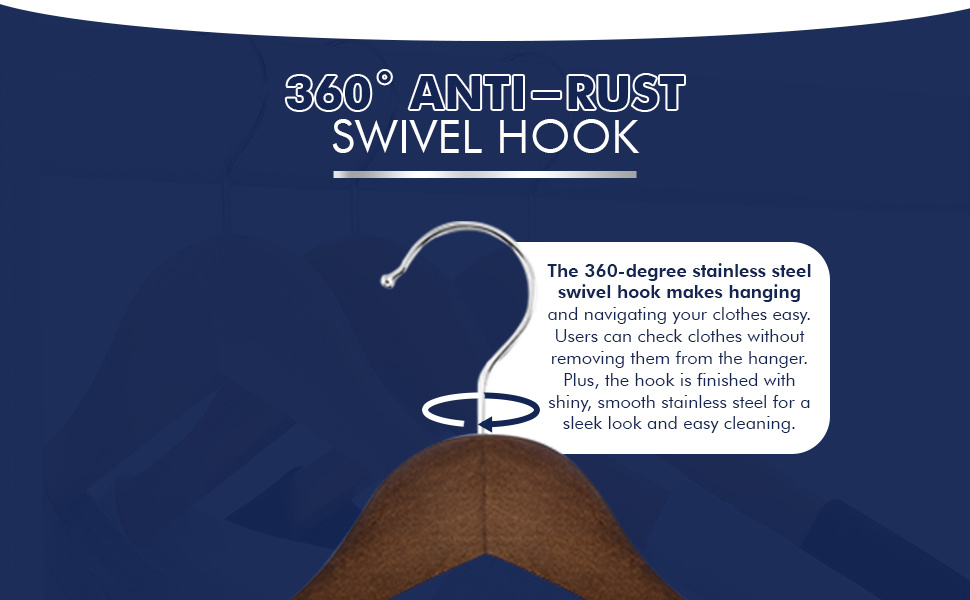 8 High-Quality Velvet Wooden Hangers Made of Maple, Designed for Men'S Suits - Non-Slip Hangers - Luxurious Natural Wood And Velvet Hangers for Hanging Pants, Suits, Dresses, And Skirts - Featuring Non-Slip Chrome Hooks, Shoulder Notches