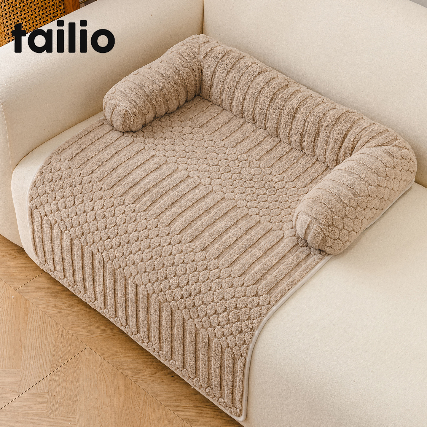 TEMU Cat And Dog Sofa Bed, Plush Pet Sofa Bedfurniture Protectorwith Cushion, Indoor Cat And Puppy Non-slip