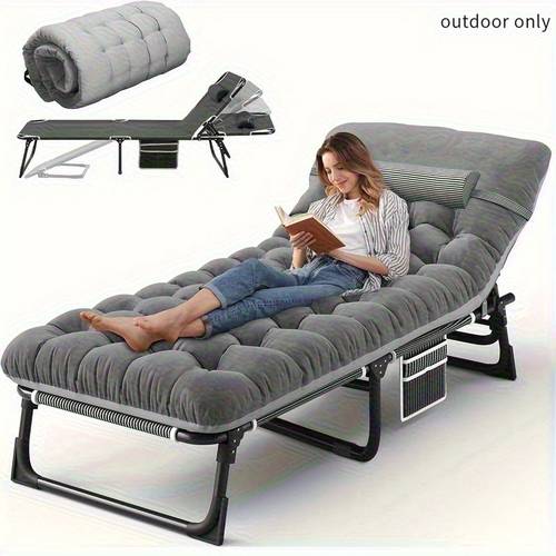 luxury foldable black portable folding bed suitable for outdoor activities ideal for camping hiking and rv travel sturdy and lightweight use convenient
