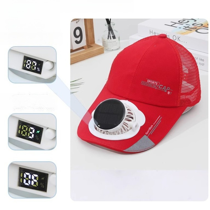 baseball cap with solar powered fan rechargeable via usb offers ideal for outdoor activities like   and gardens Product details 5