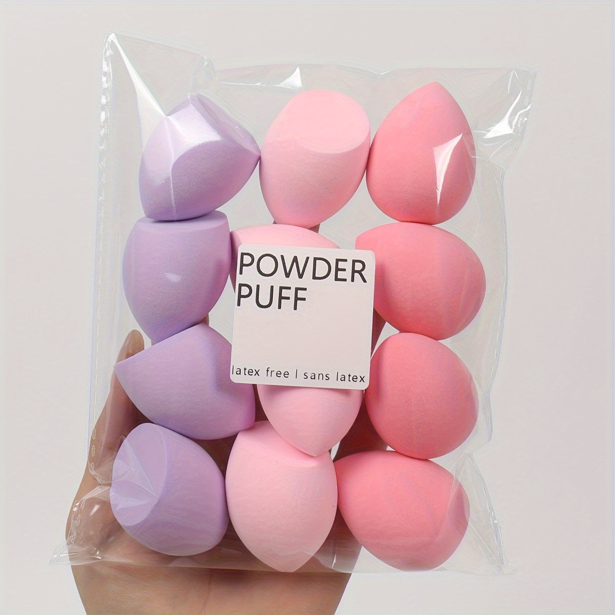 

6-12pcs Makeup Sponges, -free, Dual-use Wet/dry, Ideal For Bb Cream, Foundation, Concealer, Blush - Unscented Hydrophilic Pu Material, Suitable For Types - Perfect Gift