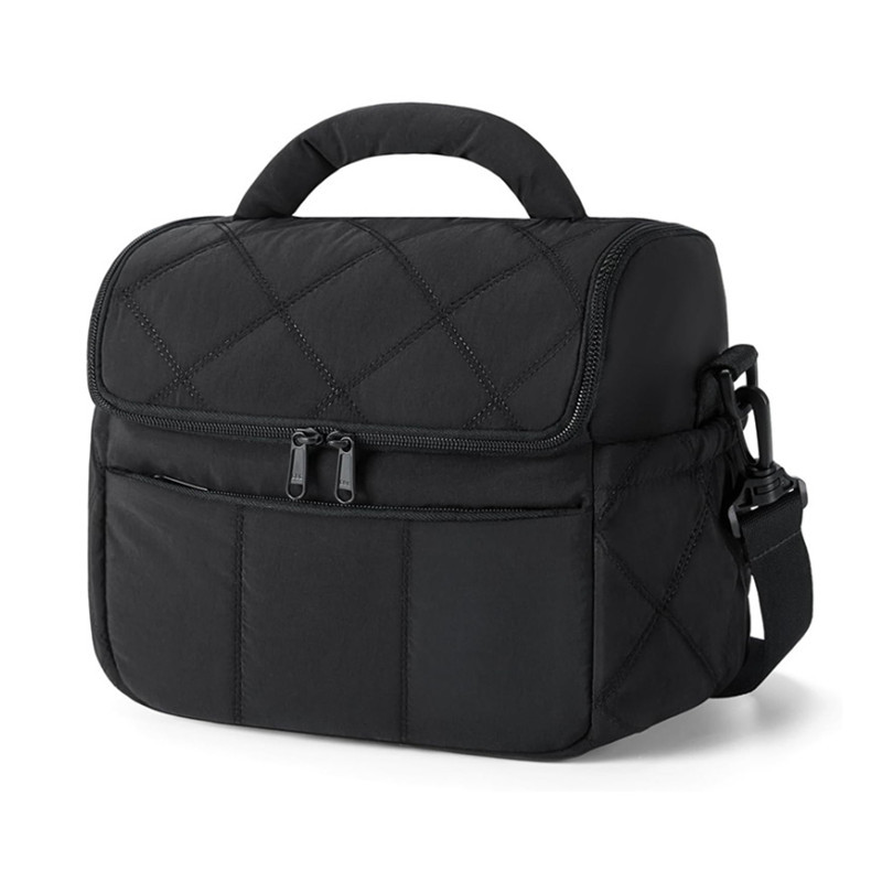 TEMU RAINSMORE Sac à Lunch Thermique Matelassé pour Femmes, 6.7L Sac Isotherme Long, Boîte à Lunch Portable avec Bandoulière Amovible Réglable pour ,