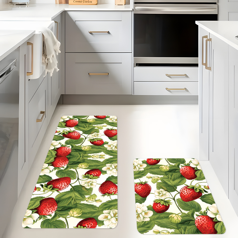 

2pcs Set Pattern Rugs - Absorbent, & - For , Bedroom, Bathroom - Comfortable Backing