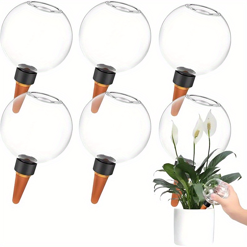TEMU Pack Of 6 Water Dispenser Plants, Watering Balls, Automatic Plant Watering, Self-watering Watering Ball, Large, Plants Watering Of Rooms, And