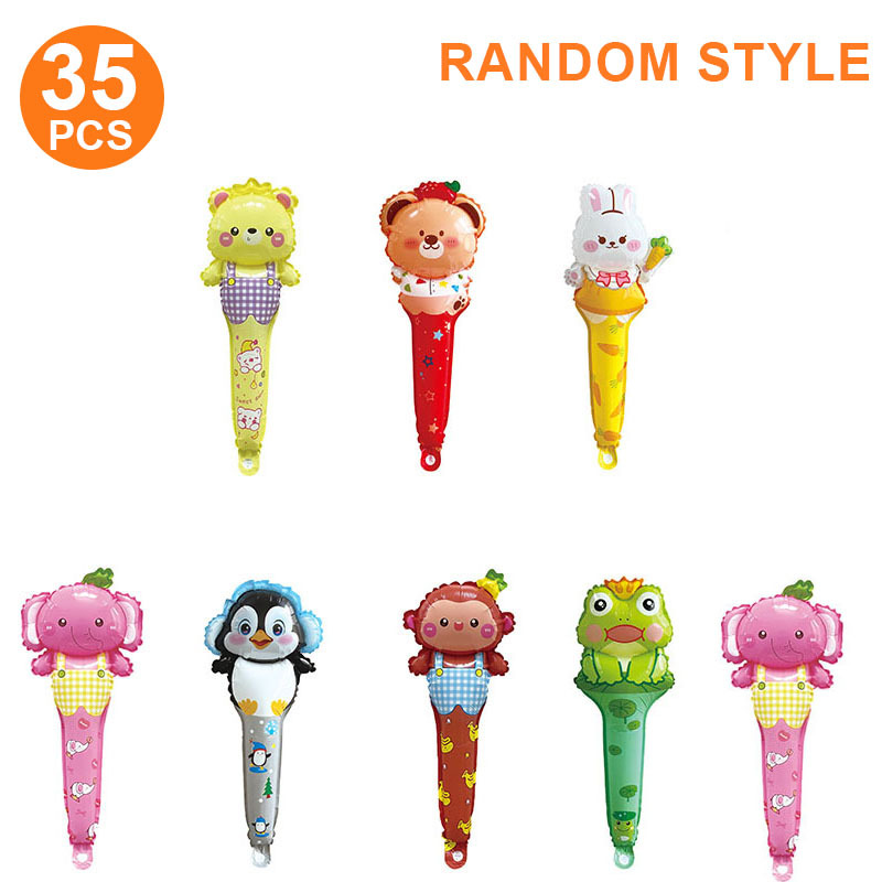 TEMU 35 pièces de ballons de dessin animé, ballons animaux, décorations de fête d'anniversaire, ballons de fête, accessoires de mariage et styles