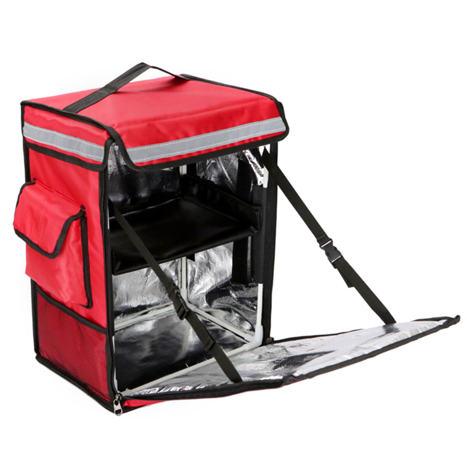 Waterproof Red Backpack with Safety Strip