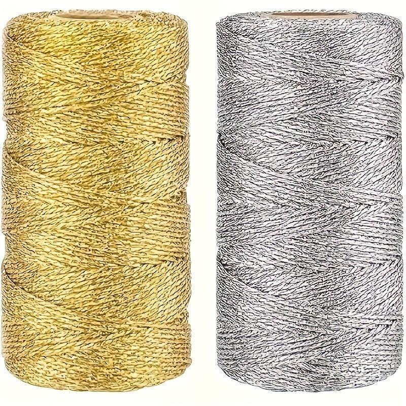 TEMU Golden And Silver Mixed Metal Craft Threads, Versatile Handmade Ropes, Suitable For Handmade Items, Gift Packaging, Wedding Decorations, And
