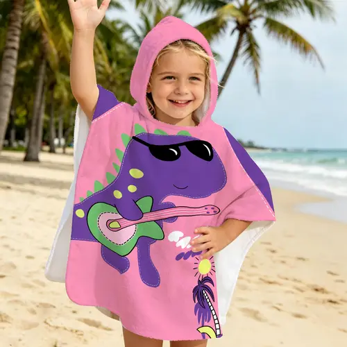 Beach Robe Pattern kids hooded beach towel sold on Temu United States