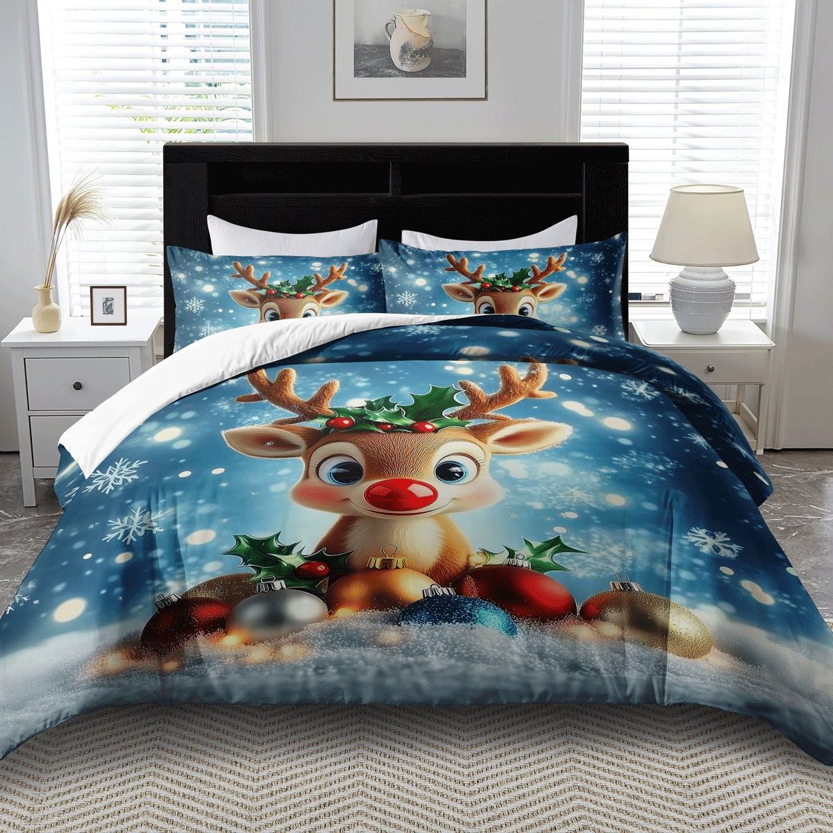 

Christmas Theme Set - 2/3pcs, , Comfortable And , Christmas Bedding Set, Christmas Set, 100% Washable, Suitable , Suitable For Bedroom Or , Including 1 + 1 Pillowcases, Does Not