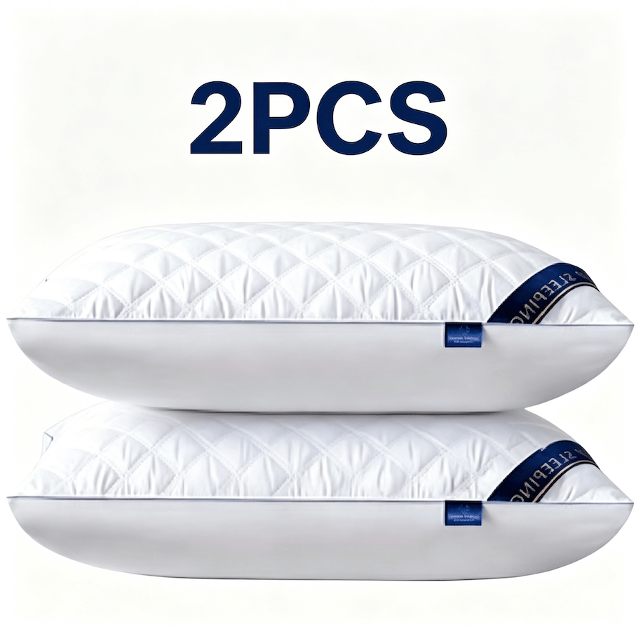 2026 New Pillows, 1/2pcs, 100% Polyester Cover, Soft Down-alternative Filling, Quilted Neck Support, High-density Non-sagging Pillow, Ergonomic , White, For Home & Hotel Bedrooms
