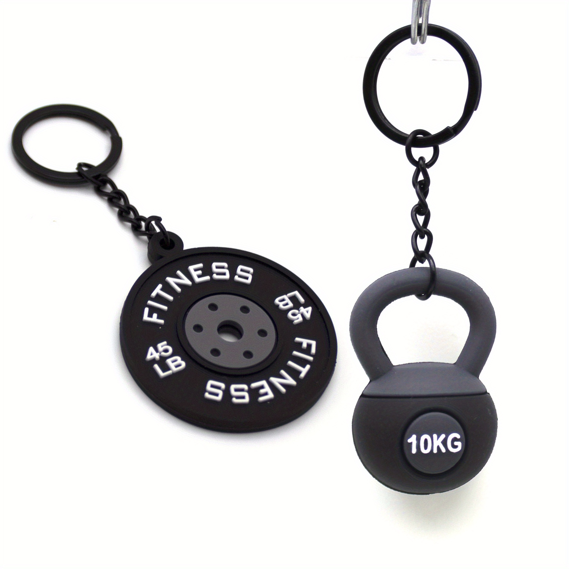 Llavero De Gimnasio Con Forma De Mancuerna - Diseño Fitness En PVC, Colores Varios