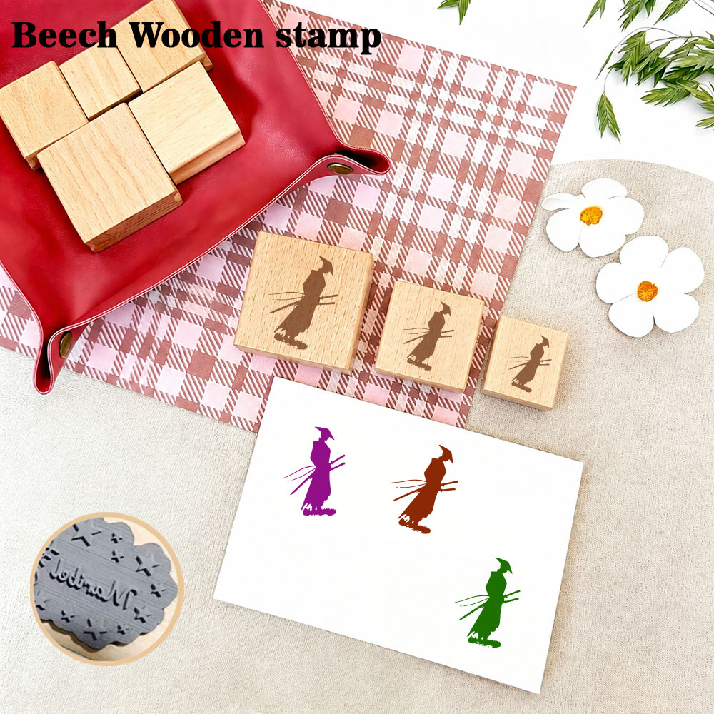 Cool Wuxia Knight Wooden Rubber Stamp for Crafting