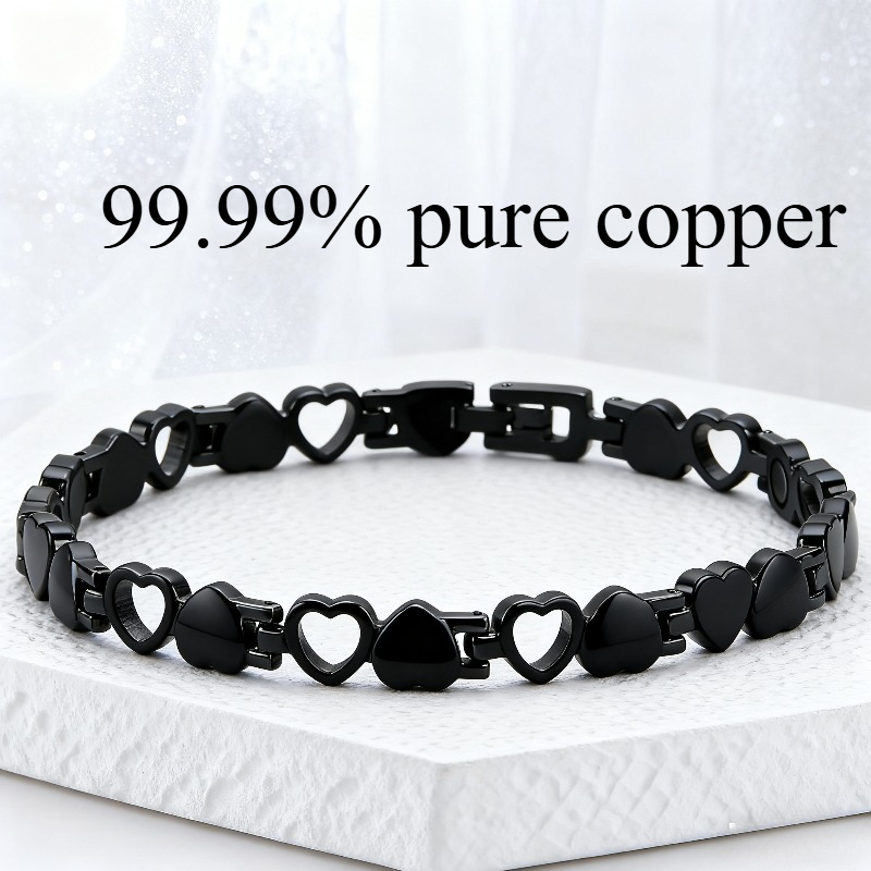 TEMU Multiple Optional Pure Copper Bracelets, Unisex, Anklets Or Bracelets According To Your , Adjustable Size With Tools, Suitable For Daily Wear,