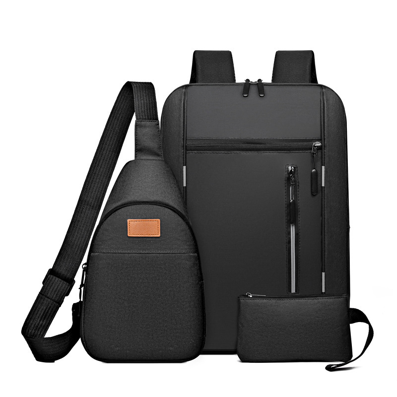TEMU New 3pcs Chest Bag Set, Casual Oxford Cloth 16-inch Computer Backpack