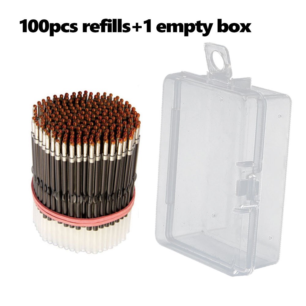 TEMU 100 Pack Beadable Pens Refills Bulk - Black Ink Ballpoint Pen Refill, Smooth Writing Ink Refills For Diy Pen Making, Beaded Pens Supplies With 1
