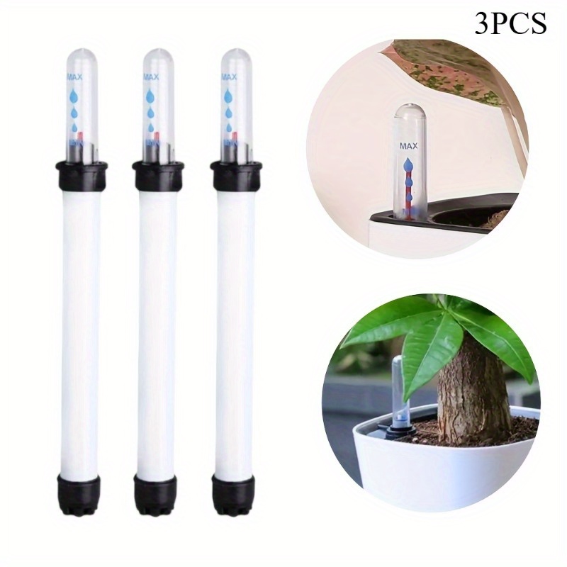 3pcs Plant Water Level Indicators - Cylindrical Moisture Monitoring Tools For Prevention & , Durable Plastic, No Battery Needed For Potted Plants, Indoor/outdoor Gardening