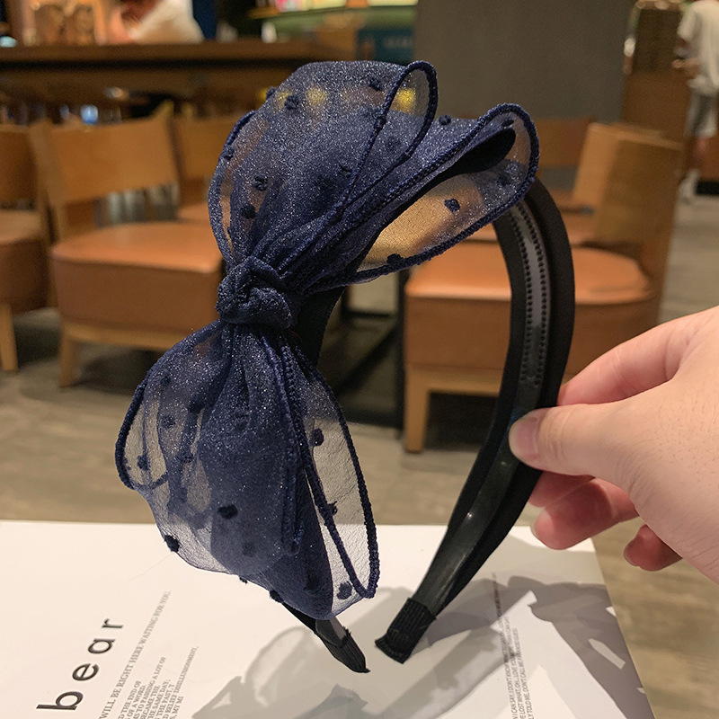 TEMU bandeau en dentelle noire pour femmes, polyvalent et facile à avec un tempérament élégant, bandeau pour le lavage du visage, pince à cheveux de