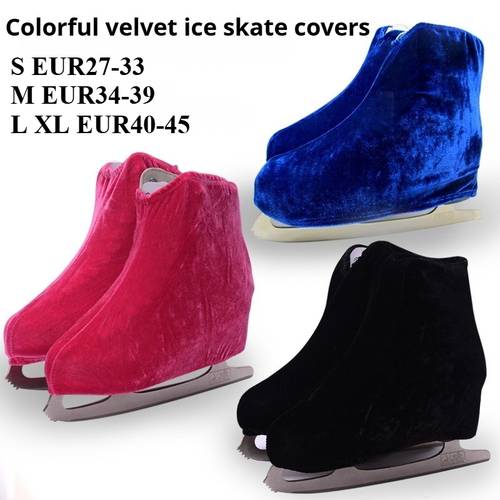 multiple colors figure skating shoes covers ice skating cover velvet anti dirty pair