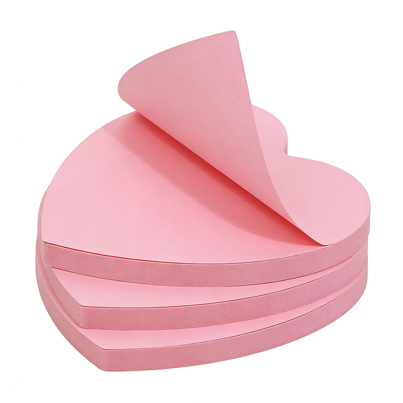 TEMU 3pcs Heart Shaped Sticky Notes, Valentine's Day, Birthday, Anniversary Heart Small Gifts, Heart Sticky Notes Heart Shaped Self-stick Blank Book