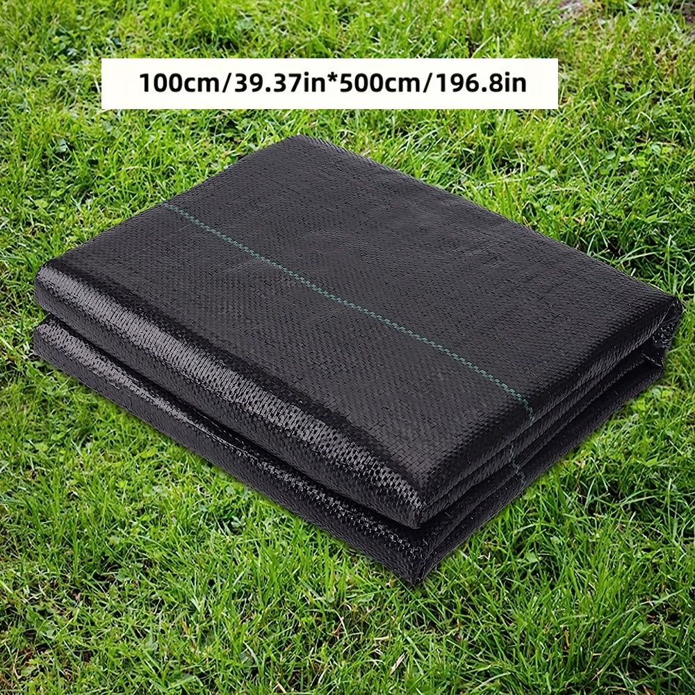 TEMU 1 Pack, Garden Weed Barrier Landscape Fabric, Weed Block Fabric, Woven Mulch For Landscaping Ground Cover Weed Control Fabric, Black Garden Bed