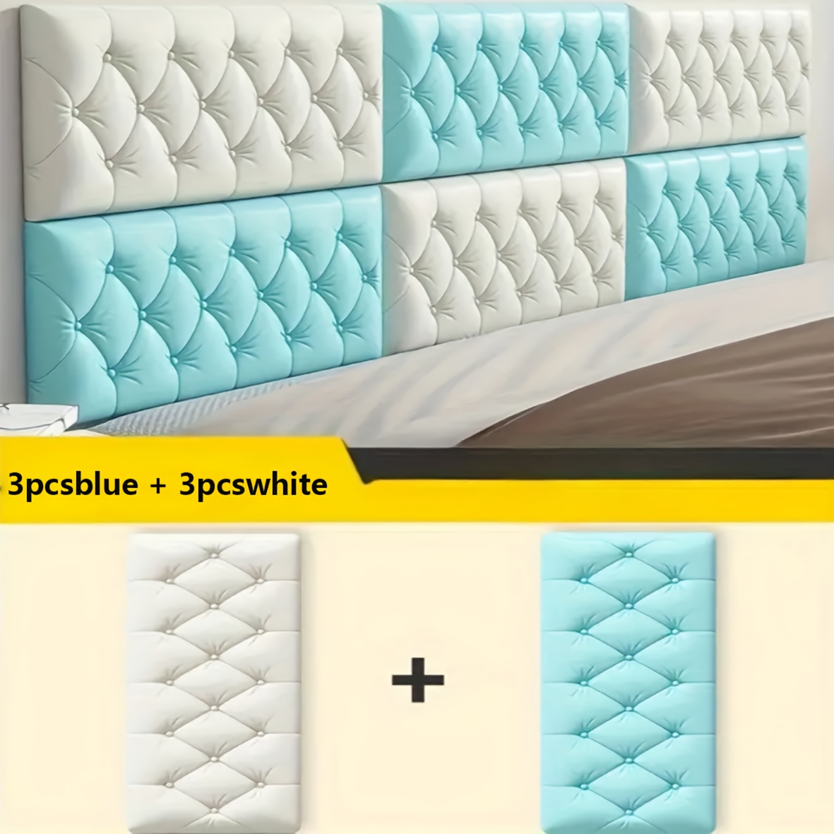 6pcs Self-adhesive Anti-collision Wall Paneling With Tatami Mats Suitable For ' Bedroom,, - Installation, Soft Backing, Bed, /headboard Padding