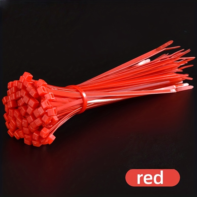 TEMU 99pcs 15cm|20cm Industrial Gardening Household Bundling Strong Buckle Plastic Cable Ties Colored Self-locking Nylon Cable Ties 99pcs