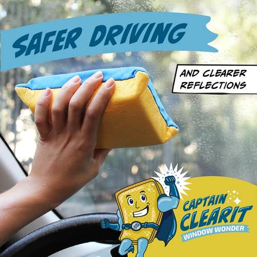 extra large window defogging sponge super absorbent self cleaning leaves no residue