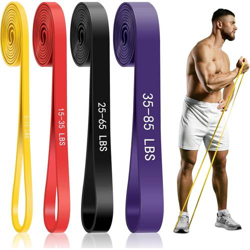 otporni za vježbanje, četveroslojne trake za zgibove, uniseks elastične trake, trake za istezanje za trening cijelog tijela, za fitnes, fizičko opuštanje, kućne trake za zgibove, teretana