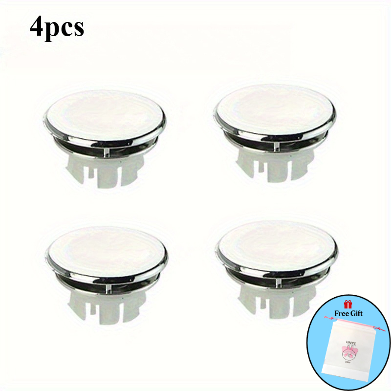 TEMU 5pcs Set: 4 Sink Overflow Hole Covers For Kitchen And Bathroom + 1 Storage Bag. Includes Basin Trim Bathtub Drain Stopper, Sink Wash Basin Round