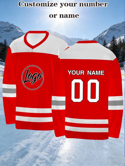 ice hockey jersey personalized quick dry breathable anti wrinkle suitable for players fans neck hockey uniform for practice games streetwear 10 colors