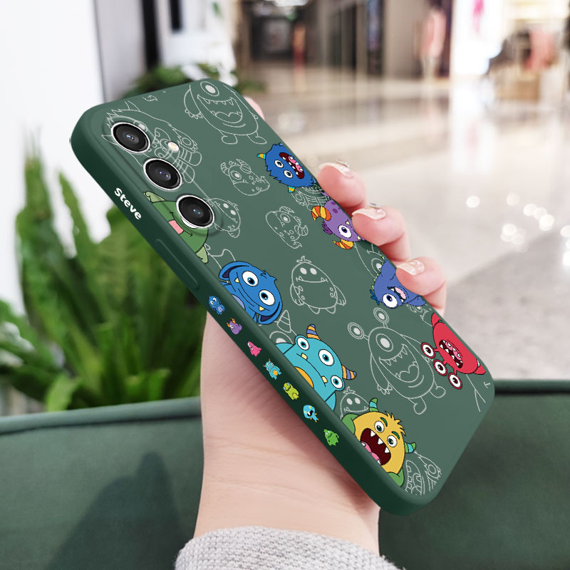 TEMU Phone Case - Soft Shell Phone Case With Monster Graffiti Design For For Galaxy A17, A07, A57, And A37, Designed To Prevent Falls