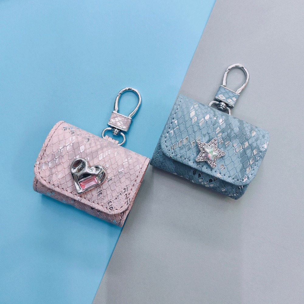 Suitable for Airpods Pro/Pro 2 Camellia Love Wireless Earphone Case, Airpods 3/Airpods 4 Cute Star joyful Face Headphones Cover with Portable Clip Flip Case