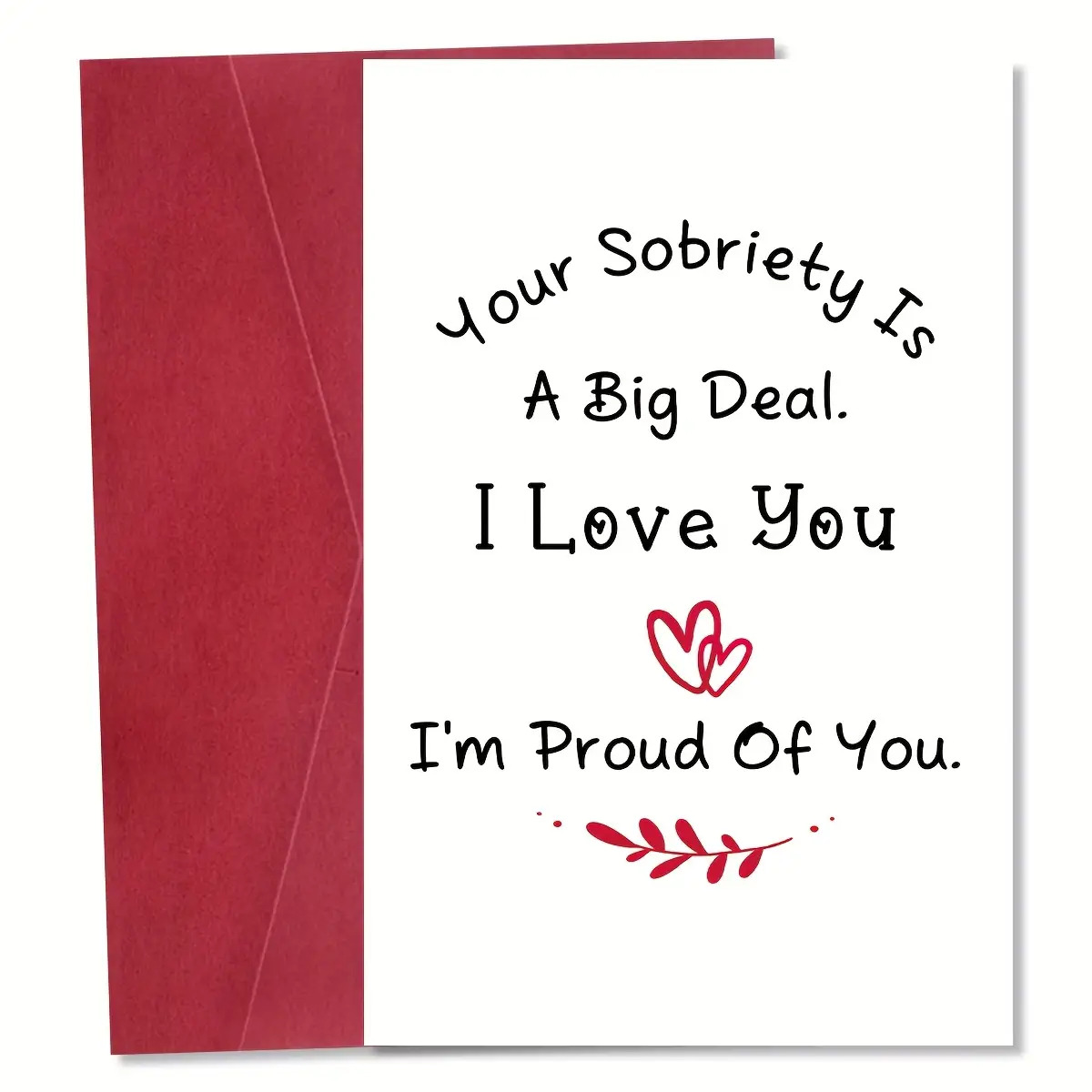 TEMU 1pc Envelope-included Sobriety Card, Sobriety Gift For Men And Women, Staying Sober Card, Creative 1-year Sobriety Gift, Recovery Gift, Staying