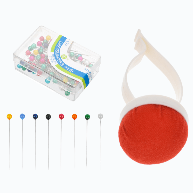 TEMU 100 Freebies/ 1 Set Diy Ball-shaped Pin Cushion Plastic Belt, Sewing Positioning Pins, Sewing Accessories, Sewing Pin Holder, Sewing Tool Kit,