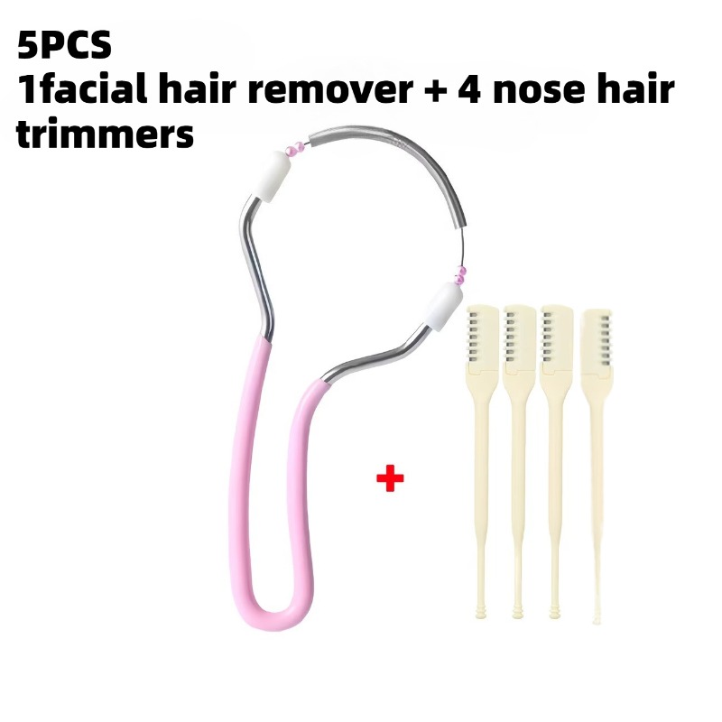 TEMU 5pcs Facial Epilator, Spring Epilator Tool, Women's Lip Face Shaver, Universal Artifact For Facial Beard Leg Hair, Facial Epilator, Facial Hair