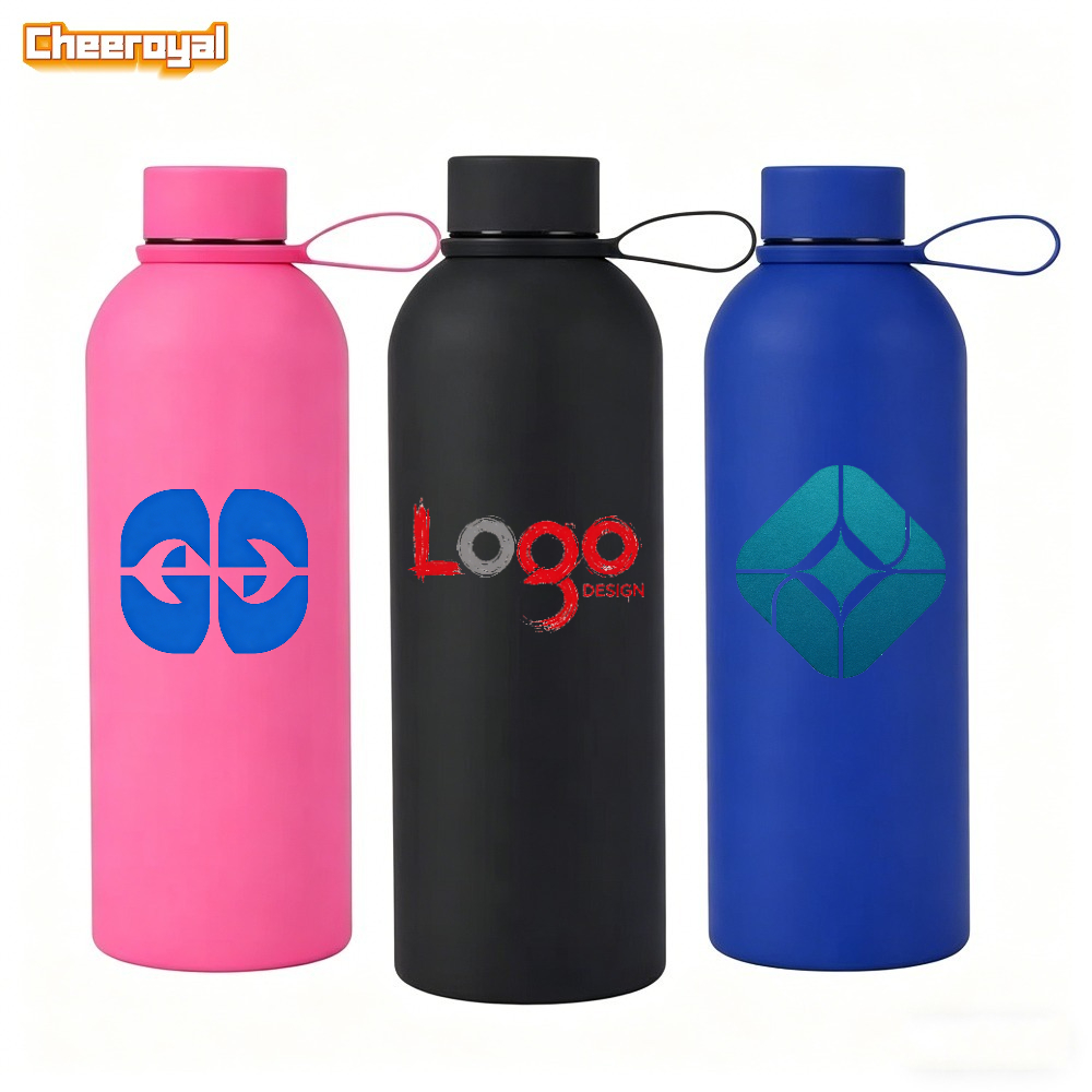 *. 18oz Personalisierte Sport-Trinkflasche aus Edelstahl mit doppelwandiger Isolierung schmaler Öffnung, anpassbare tragbare Outdoor-Sportflasche mit * anpassbar mit Ihrem Logo oder Bild,
