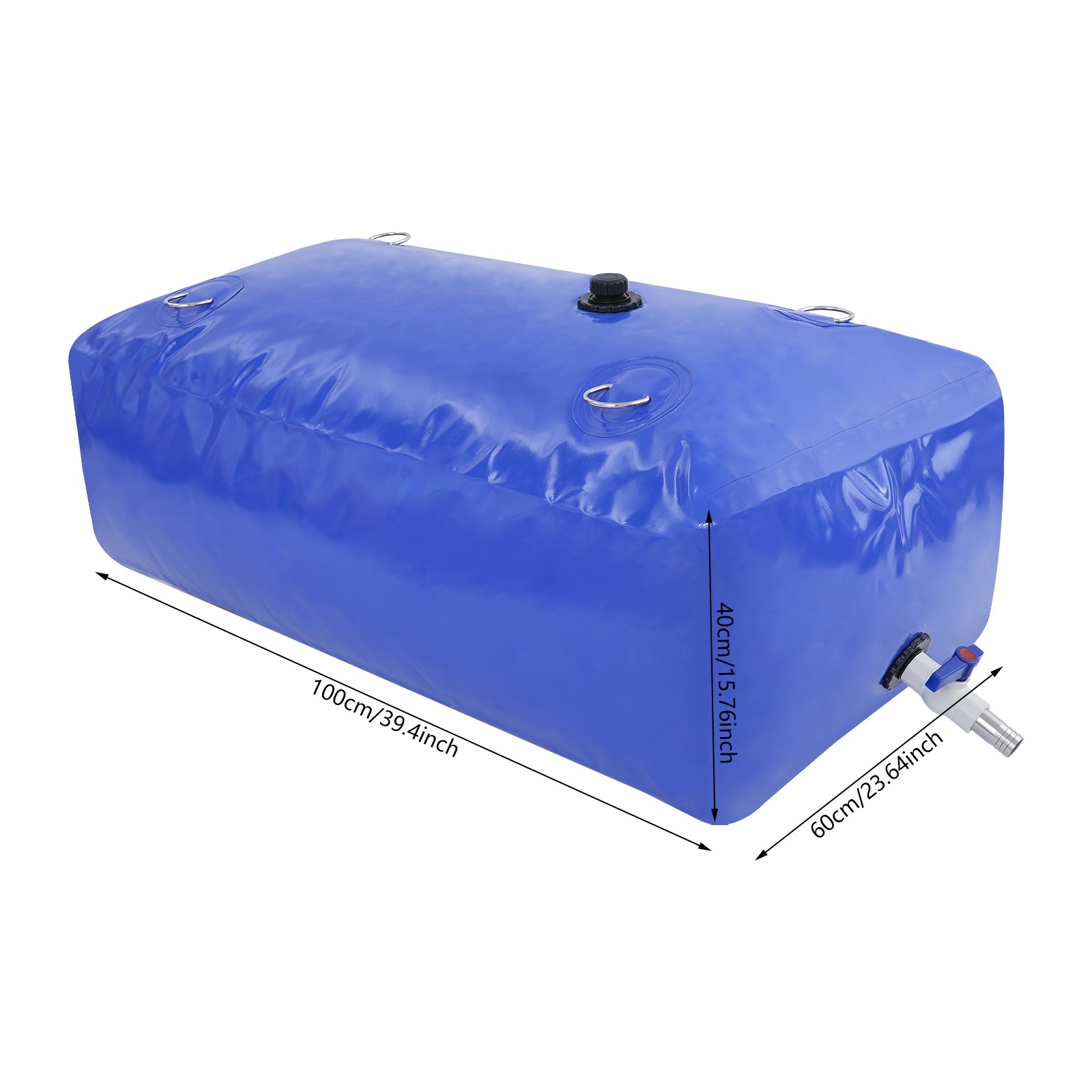 Image of 240l Collapsible Water Storage Bag, Water Bladder, Portable Tank For Collecting Rainwater, Ideal For Outdoor Activities, Gardening, And Camping