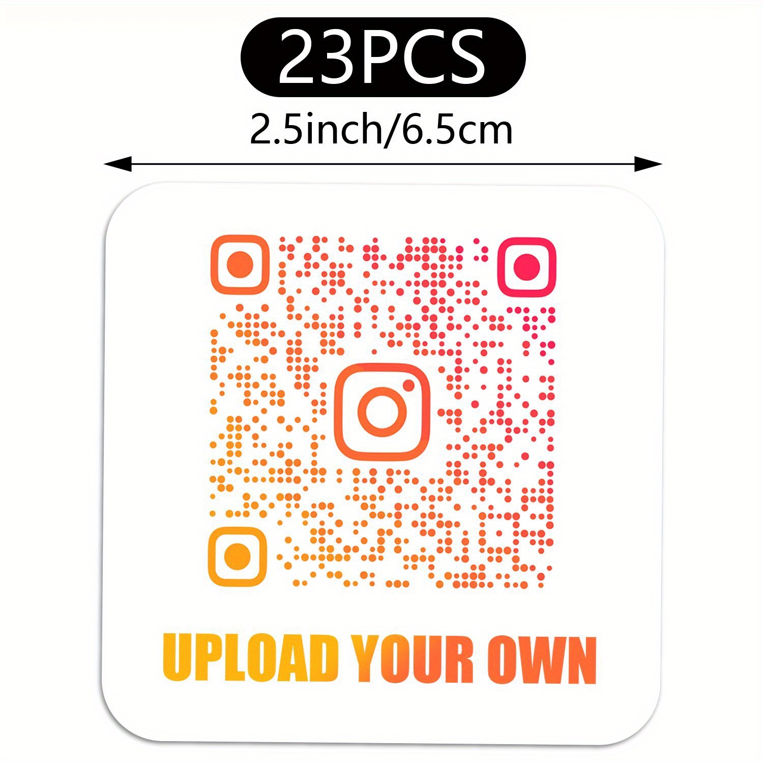 TEMU 23pcs Custom Stickers - Your Own Designs, Waterproof & Sun-resistant, 2.5x6.5cm (1x2.5) Personalized Stickers For Commercial Logos, Promotional