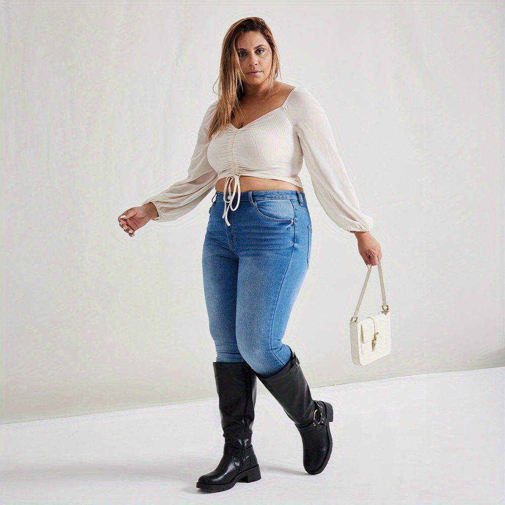 extra wide calf boots women knee high square toe wide width