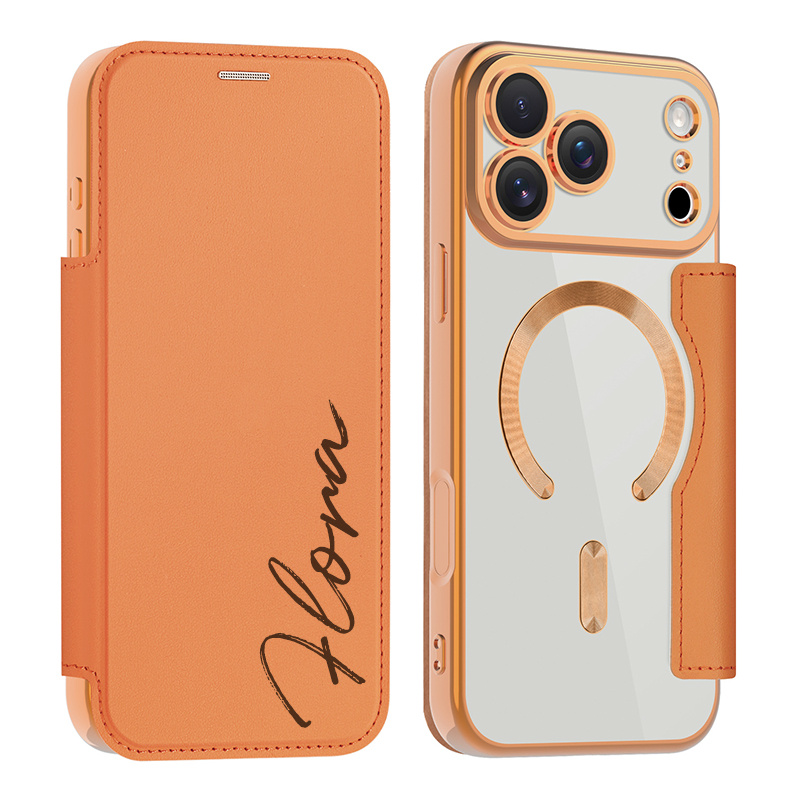 TEMU Phone Case - Customized Name Faux Leather Texture Flip Phone Case, Suitable For Iphone 16 Pro Max 14 15 Pro Max 13 Pro 12 11 Pro Max