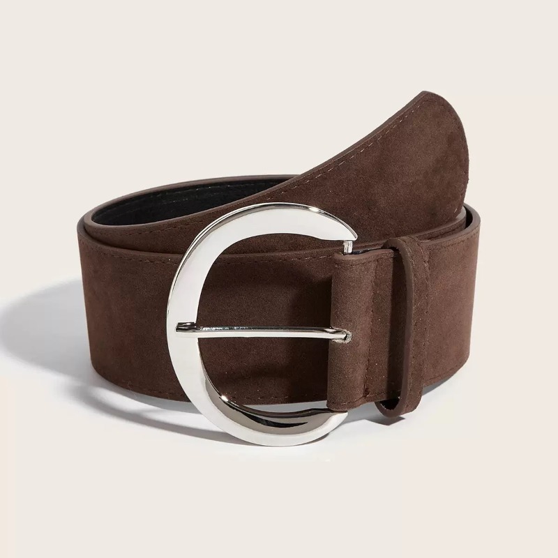 Image of 1pc New Retro Style Wide Belt For Men And Women, Cinched Waist For Slimming, With Skirt Temperament, Style Belt