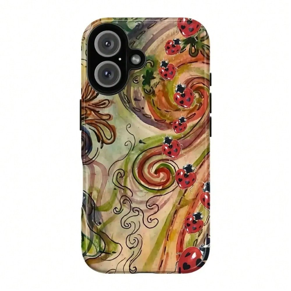 TEMU Phone Case: Whimsical Gothic Ladybug Pattern Phone Case, Suitable For Iphone 17/16/15/14/13/12//pro/pro Max/17 Air And Galaxy S25/s24