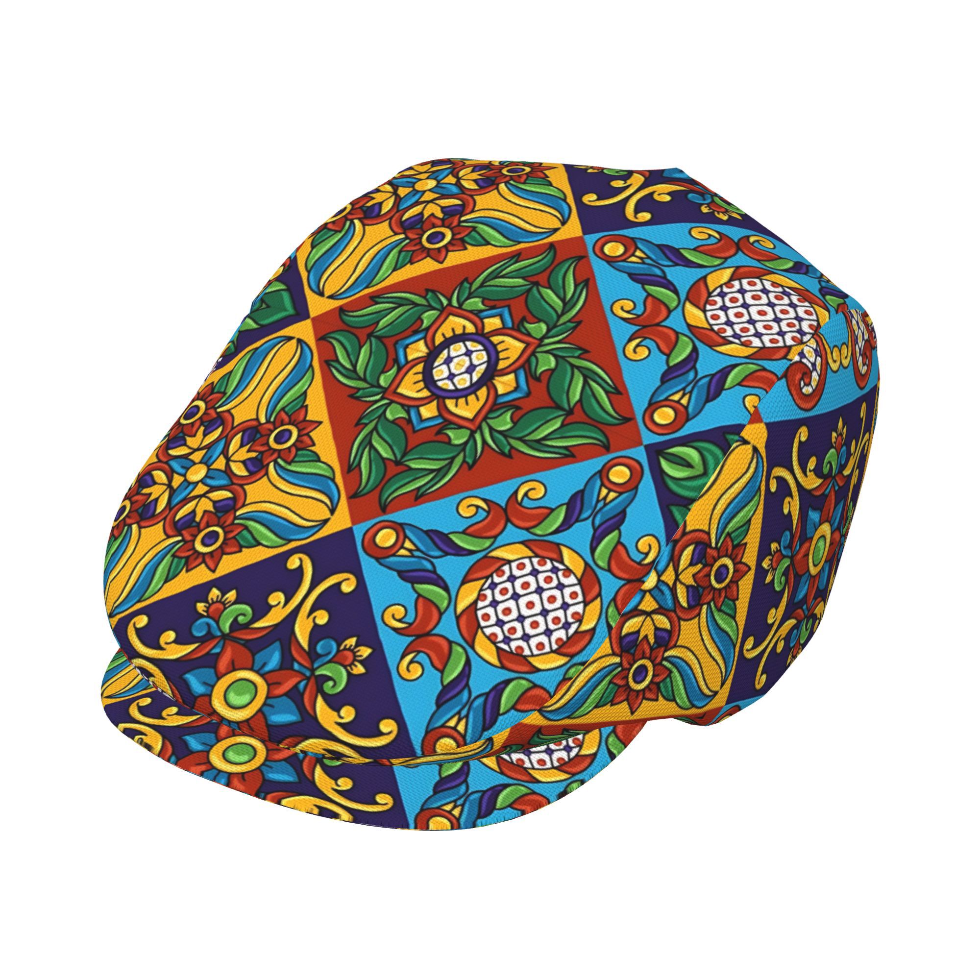 TEMU da giornalaio 2D - Regolabili per con motivo a piastrelle , insieme a da tassista e Gatsby per donna, realizzati in poliestere. un cappello