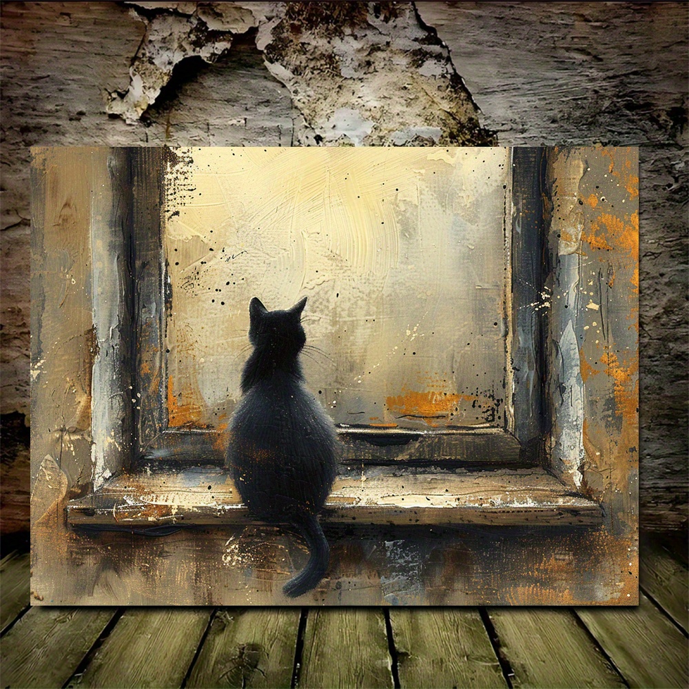 pieza pintura gato en repisa ventana Temu Guatemala